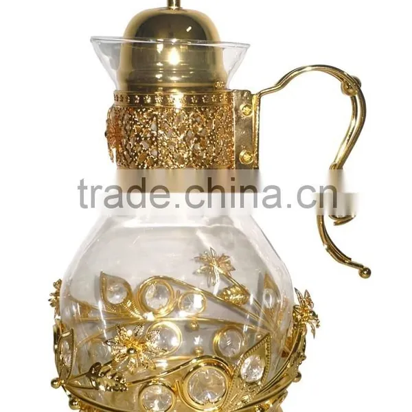 2016 Decorative Glass Water Jug With Crystal Decoration