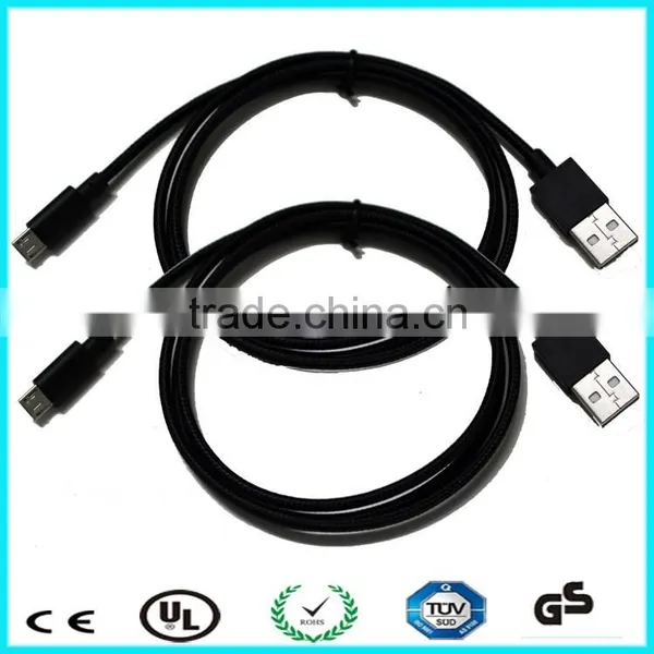 1M Fabric Braided Micro Usb Cable for Mobile Phone photo-5