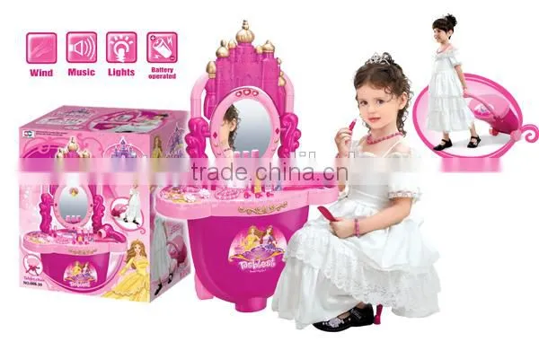 Multifunction Portable Toys Suitcase Noblest Dresser Set Beauty Set Makeup Play Set Real Action With Light and Music and Wind