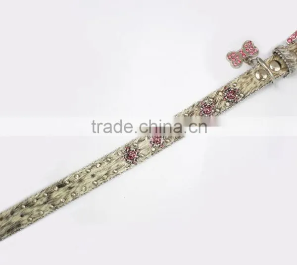 Bling Leather Pet Dog Collar