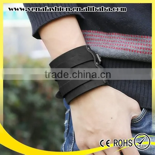 Wide Genuine Multilayers Dainty Jewelry Cheap Leather Jewelry