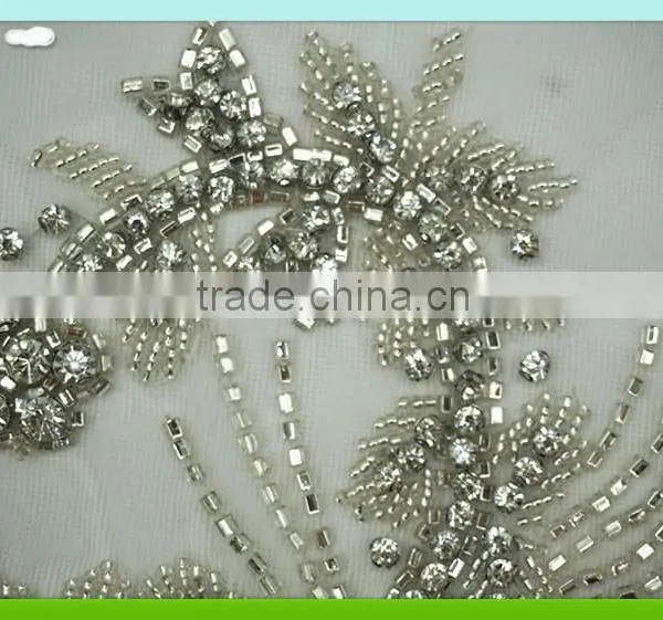2015 Newest and Fashion Handmake Tulle Patch With Beads RC-314 photo-5