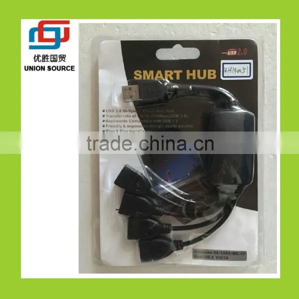 4 Port Mini HUB, USB2.0 (4HUB-020)(CT4009633)