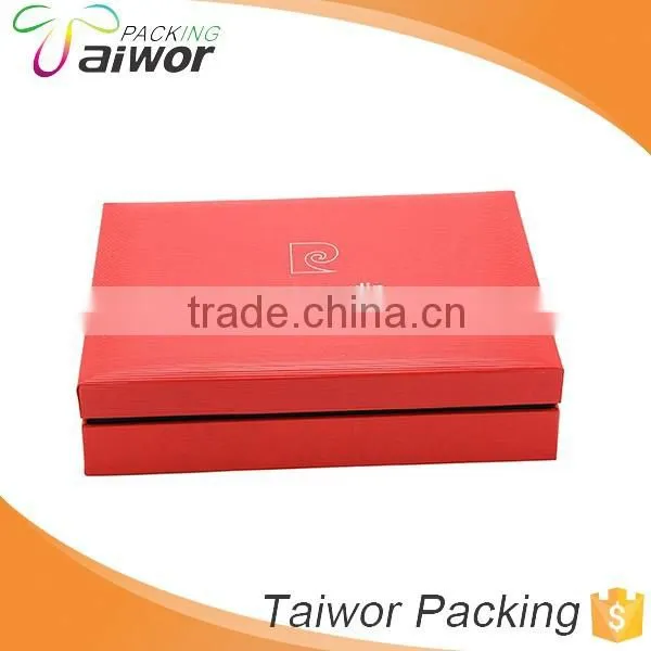 Luxury Bespoke Red Leather Paper Flocked PVC Tray Christmas Cosmetic Gift Box photo-3