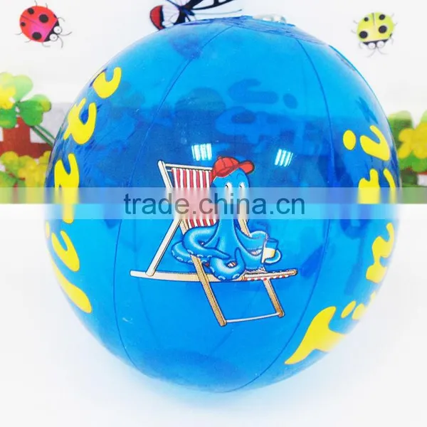 20cm Inflatable PVC Blue Beach Ball For Babys Toy Ball photo-3