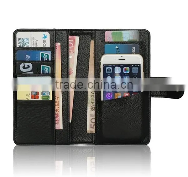 Genuine Leather Wallet Case for Mobile Phone,Cards and Money,Super Slim Design photo-3