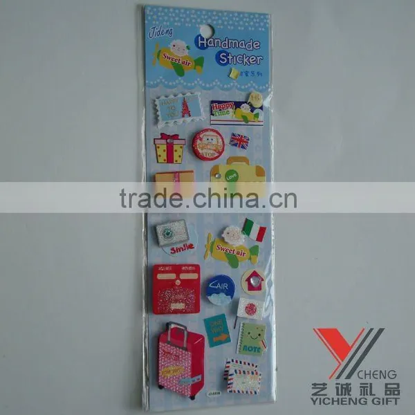 Glitter 3D Handmade Sticker,diy Handmade Sticker