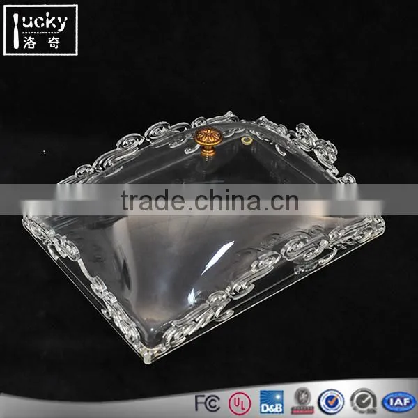 Food Acrylic Tray With Cover for Keep Food Warm Tray All Shape Provided Custom photo-3