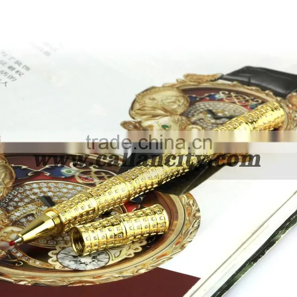 New Design Luxury 24k Gold Diamond Pen photo-2
