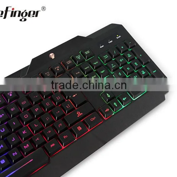 Cheaper Black Waterproof Keyboard for Gaming With Rainbow Backlit photo-5