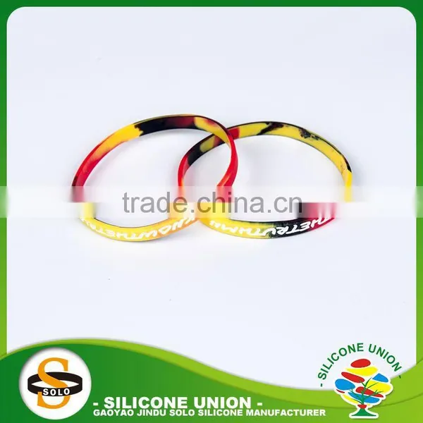 Custom Colorful Wide Silicone Bracelet Silicone Bangles Thin Silicone Bracelet