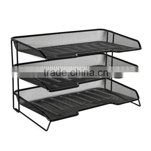 Economic 3-Tier Mesh Desk Organizer for Office and School photo-2