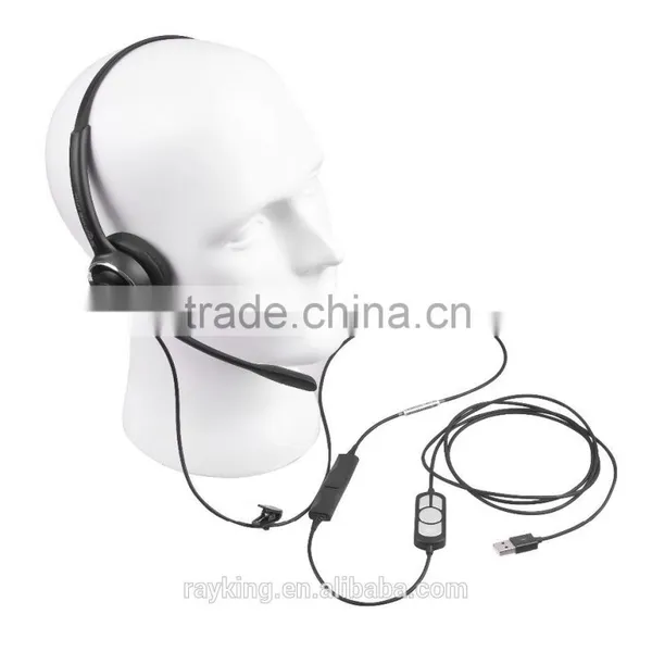 Biliteral Headphone, 2800mm Matti PU Cable, RJ11 Connector, PU Leather Ear Cover, Noise Cancelling photo-2