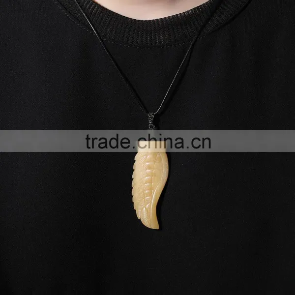 Fancy! Fashion Design ! Latest Yellow Cattle Bone Men Necklace More Handsome photo-4