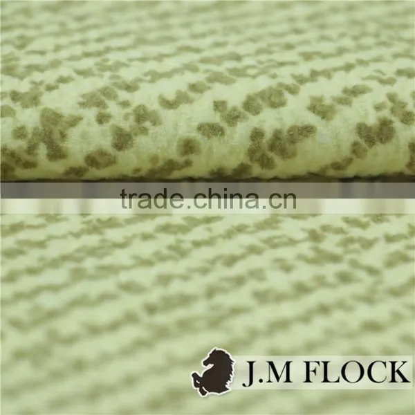 Polyester Flocking Printed Tricot Velvet Home Furnishing Fabric