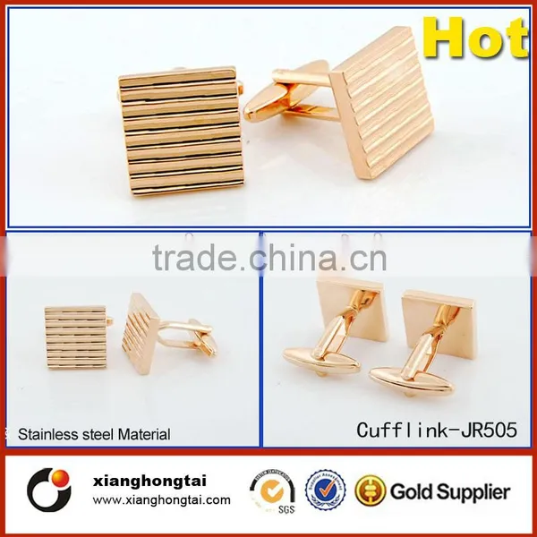 2015 New Rose Golden Cufflinks Made of Stainless Steel