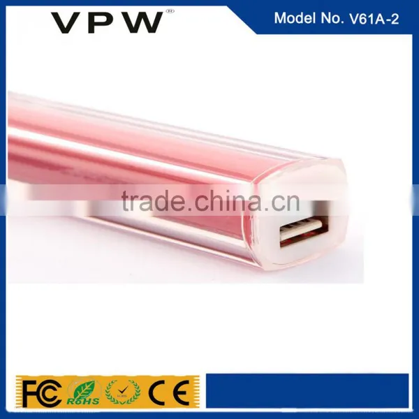 2016 New Design Portable Charger Pocket Colorful 2600mAh Lipstick Power Bank photo-3