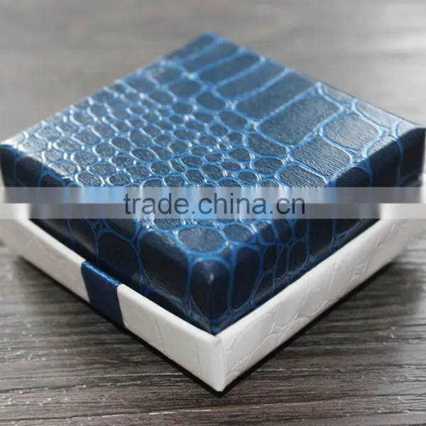 European Princess Crocodile Pattern Leatherette Paper Gift Box for Ring Earrings photo-2