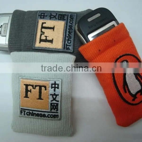 Multi Color Cotton Knitted Mobile Phone Bag photo-2