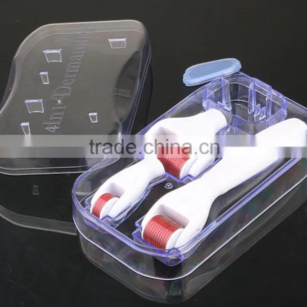 1.5mm New Design Cheap Derma Roll 4 In 1 0.5mm Derma Roller System With 3 Replaceable Skin Rollers Needle Skin Roller photo-2