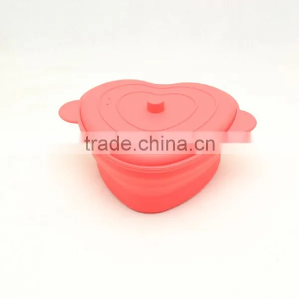 Heart Shape Silicone Bowl With Lid photo-6