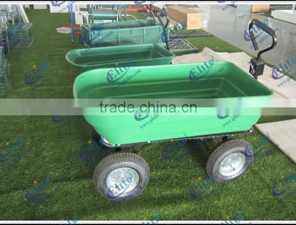 New 600 Lbs Steel Poly Rolling Garden Yard Utility Dump Tool Cart , Garden Dump Wagon photo-5