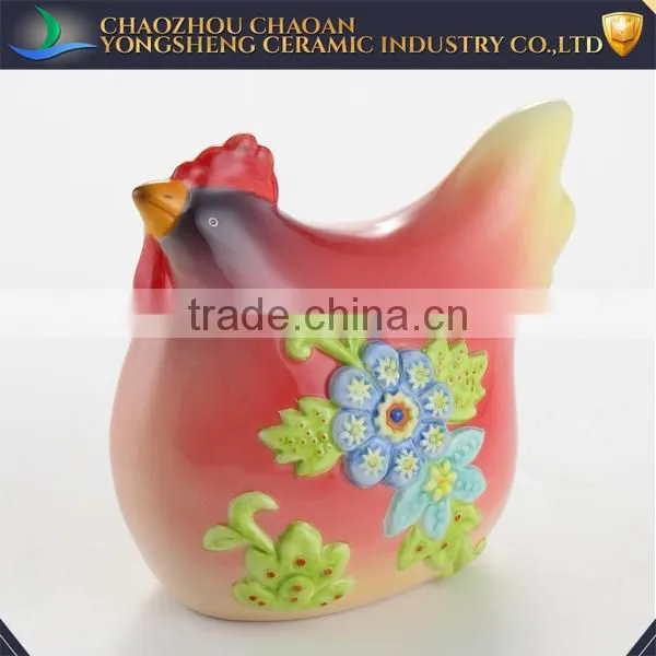 Beautiful Ceramic Chicken Christmas Home Decoration photo-2