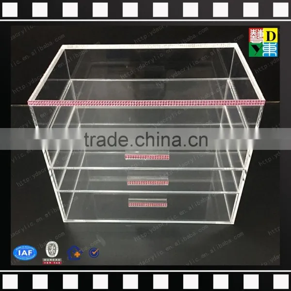 2016 Acrylic Cosmetic Box With Drawer,clear Acrylic Jewelry Cosmetic Storage Box photo-2