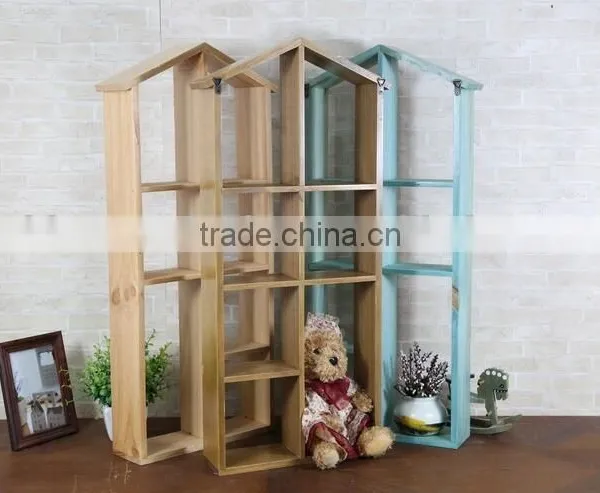 Modern Decorative Wooden Storage Display Racks on Wall photo-2