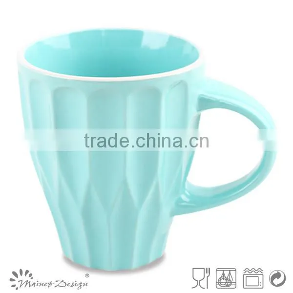 Colour Band Decal Porcelain Mug With Spoon Porcelain Mug Top Sale photo-2