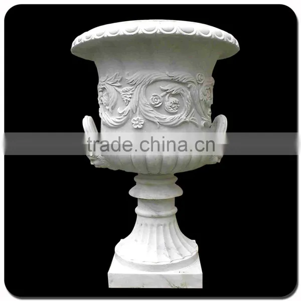 China White Marble Planter Pot VFP-006L photo-3