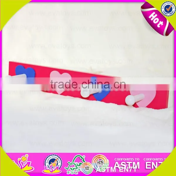 Wholesale Eco-friendly Wooden Kids Coat Hook Convenience Wooden Kids Coat Hook High Quality Wooden Kids Coat Hook W09B021 photo-3