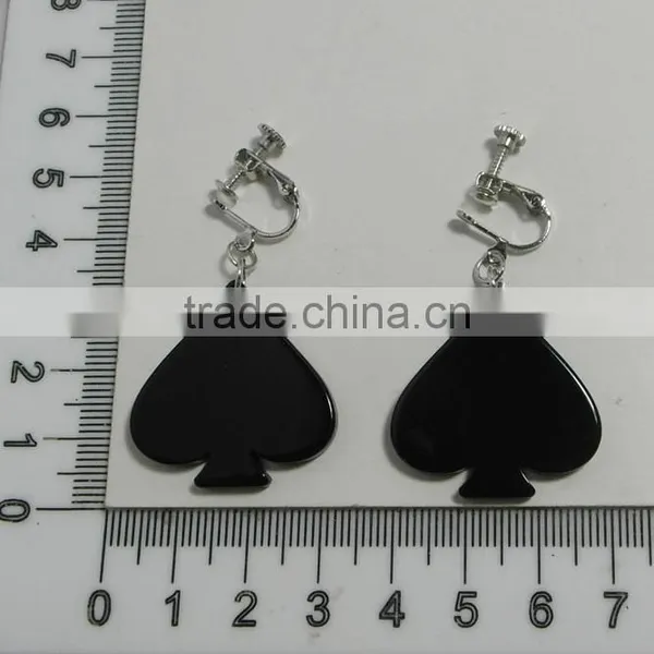 Creative Poker Ear Ring, Hot Selling Ear Ring With Red Heart Pendants, New Launch Popular Poker Ear Ring photo-4