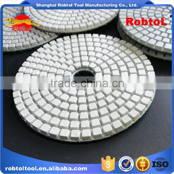 3" 100# Diamond Polishing Pads Hook and Loop Flexible Marble Granite Concrete Stone Wet Dry Grinding Floor Disc photo-4