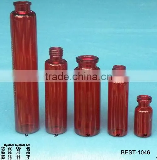 Various Size Blue Colored Test Tube Glass Screw Top Test Tube for Labor Use photo-2
