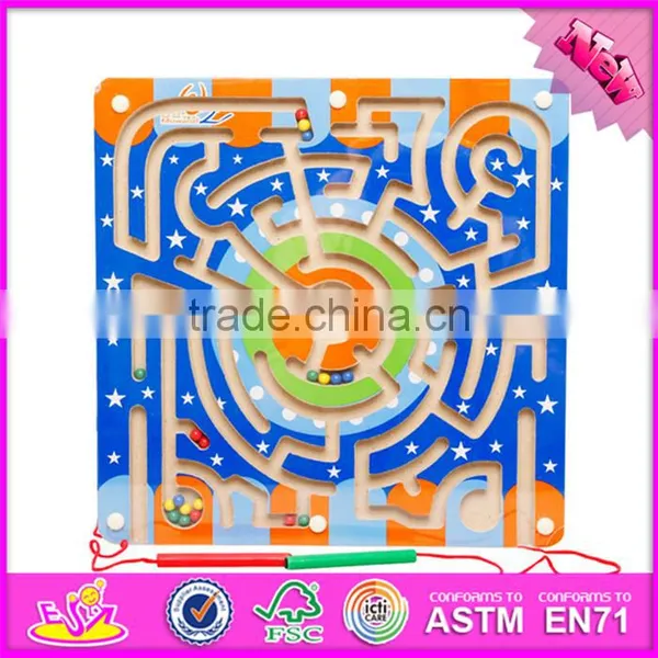 2017 New Products Develop Intelligence Children Toy Magnetic Wooden Maze Ball W11H016 photo-3