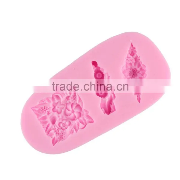 Silicone Fondant Cake Decoration Arts Tool DIY Chocolate Mold Mold 3 Even Square / Diamond Flower 1688 Agent photo-2