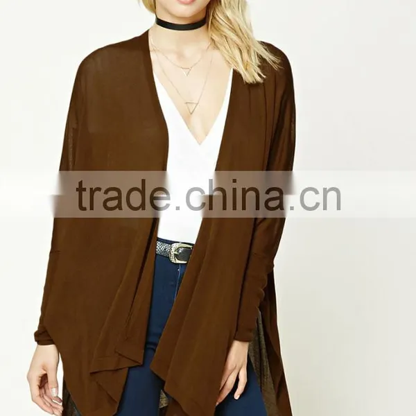 Girls Stylish Women Fashion Latest Design Korean Style Contemporary Side-Slit Cardigan for Women Wholesale CUSTOM photo-2
