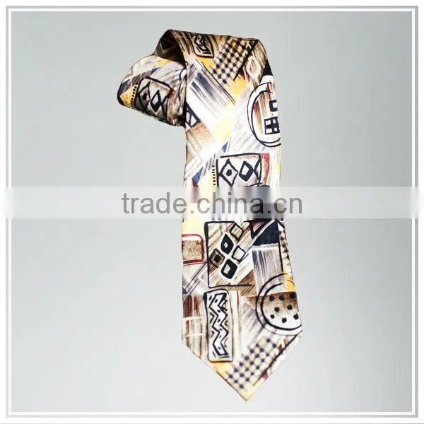 Custom Natural Color Top Quality Digital Printed Silk Tie