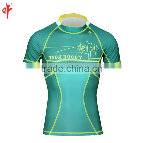 Heat Transfer Uniforms, Green Live Style,Custom Rugby Jerseys photo-2
