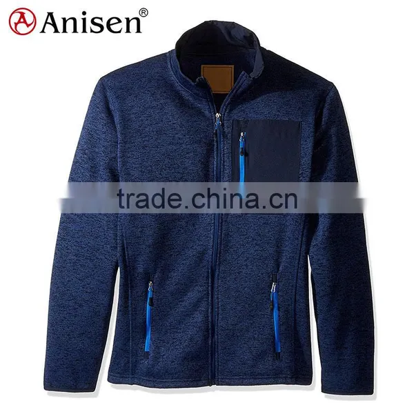 Pacific Casual Hiking Mens Sweater Fleece Jacket With Chest Pocket photo-3