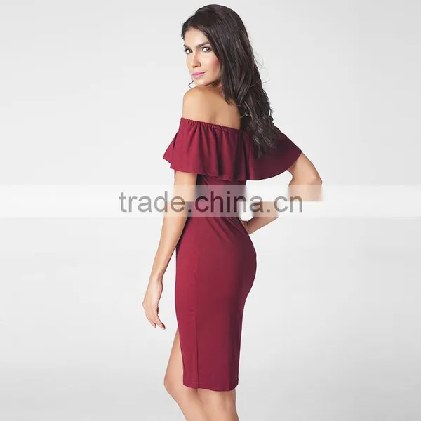 Maxnegio Sexy Black off Shoulder Bodycon Dress photo-6