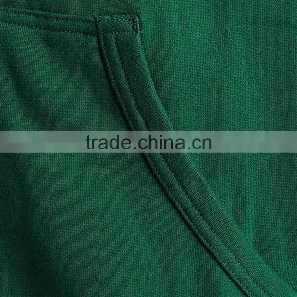 Men Stylish Green Zip up Hoodie Wholesale Blank Pullover Hoodies photo-4