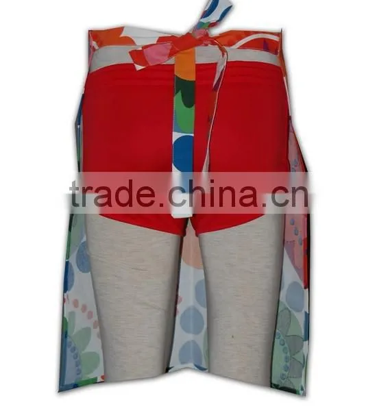 Wholesale Promotional Factory Price Customized Polyester Mixed Waist Half Aprons for Women photo-4