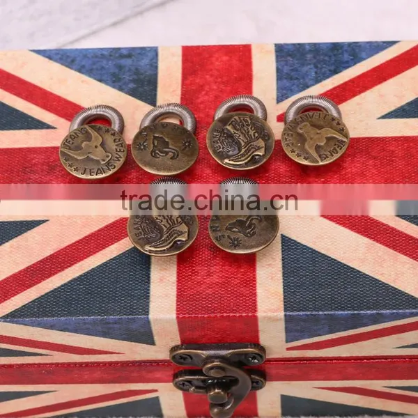 6 Pack Spring Button Extender on Jeans Pants/Waistband/Collar/Trousers/Shirt Elastic Sretch Button Expander 2017 photo-5