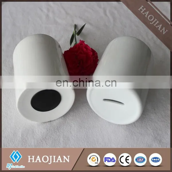 Sublimation White Ceramic Money Boxes Custom Mony Bank Personalized Money Bank