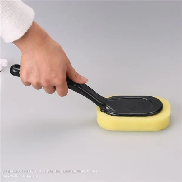 Plastic Wheel Car Wash Brush With TPR Handle Car Clean Tire Brush photo-2