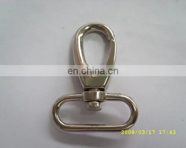 Wholesale 20mm size lead-free free sample custom metal snap hook for handbag handle