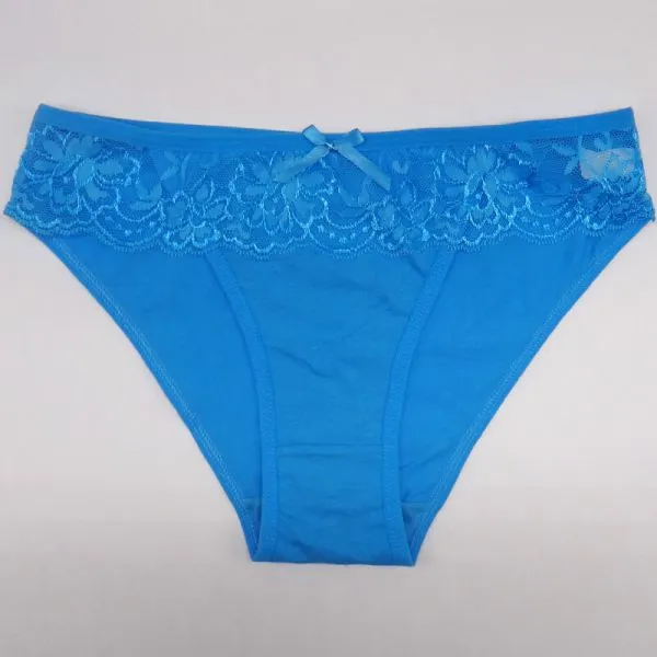 Yun Meng Ni Sexy Underwear Front Sexy Lace Waist Band Ladies Briefs Soft Cotton Women Panty photo-5