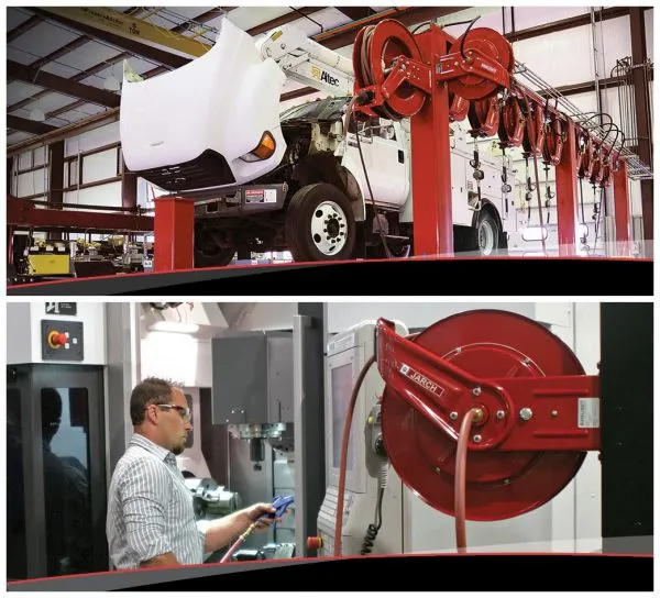 TW7450 OLP Spring Retractable Gas Welding Hose Reel Included 50 Feets Host Cable Reels photo-4